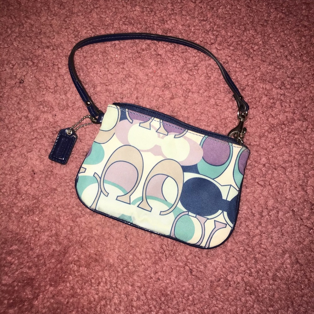Coach Blue Wristlet 💙💙💙